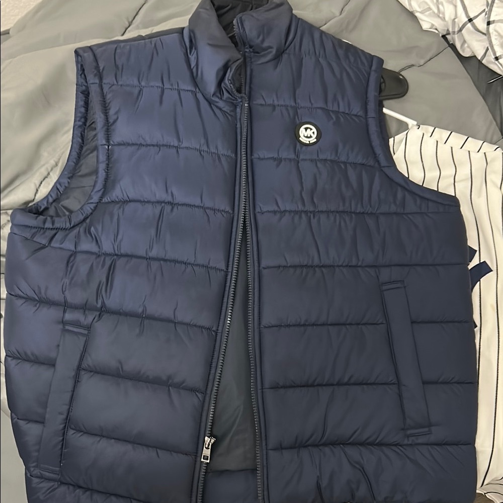 Michael Kors Men's Navy Puffer Vest hip hop street wear size XL